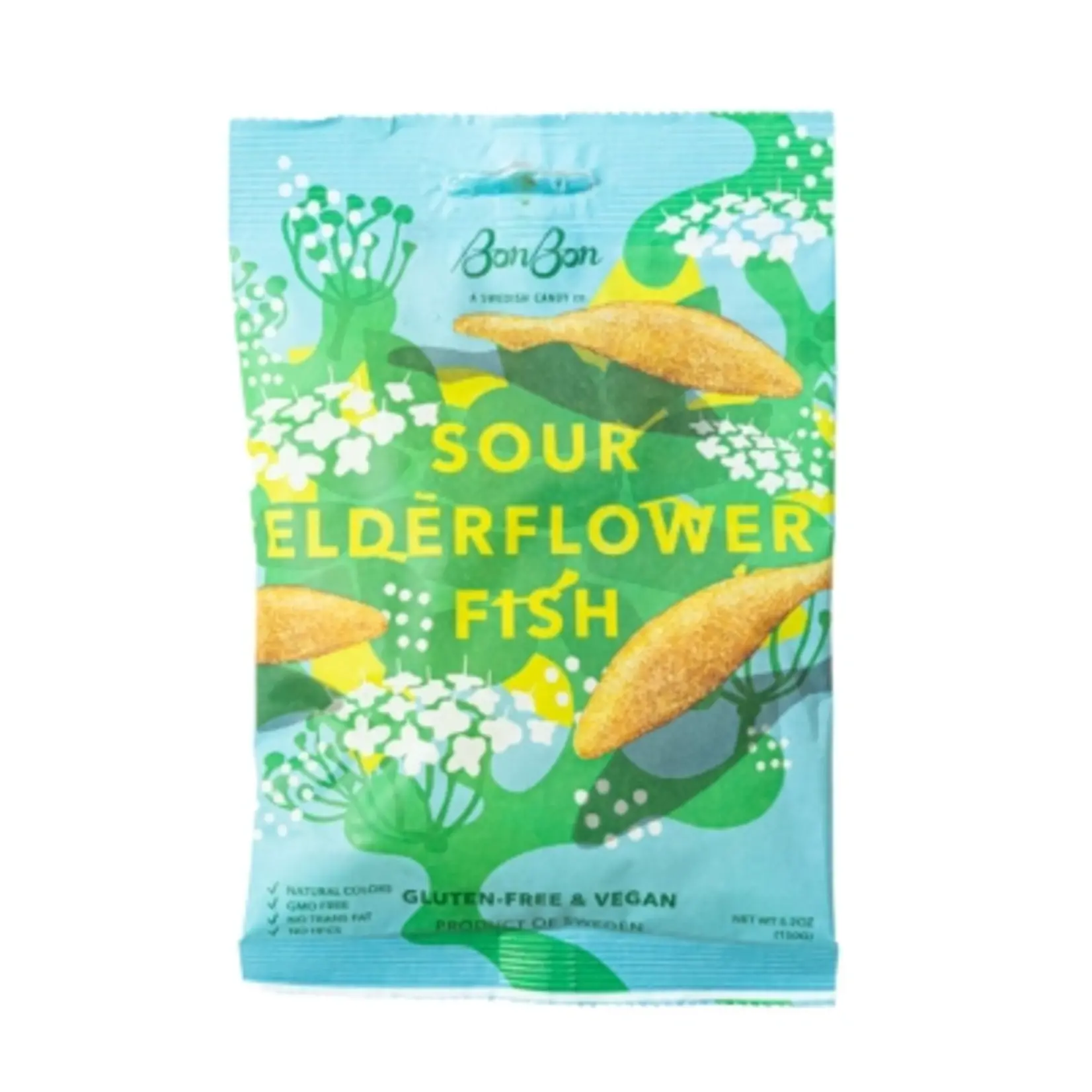 BonBon NYC Sour Elderflower Fish - Swedish Candy 5.2oz
