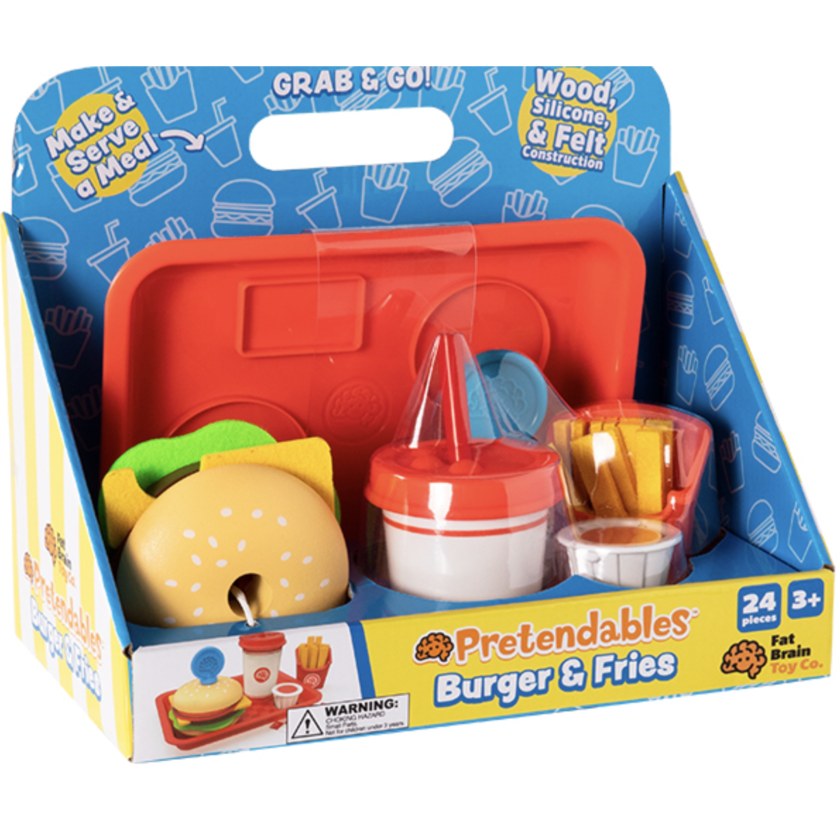 Fat Brain Toy Co Pretendables Burger & Fries