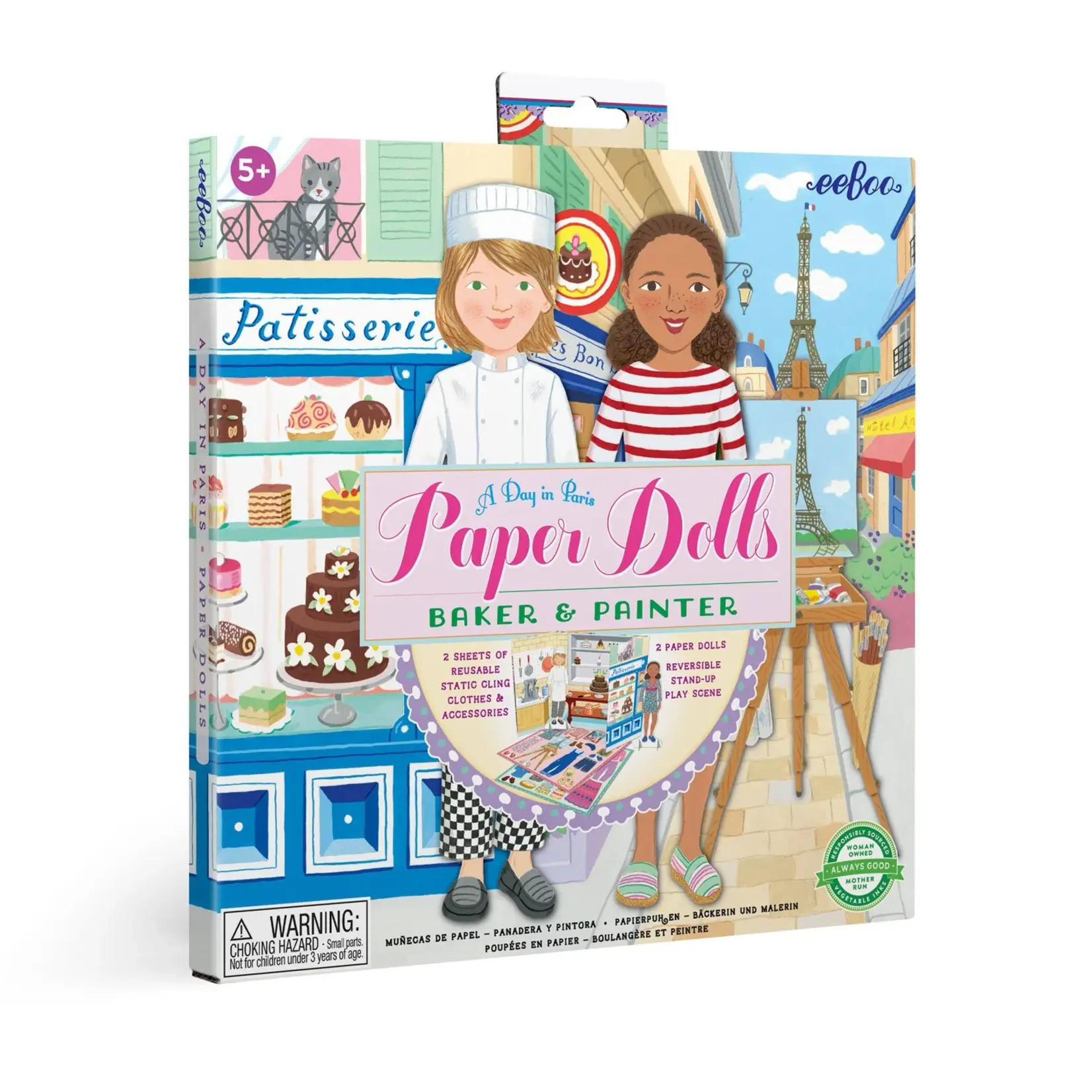 eeBoo A Day in Paris Paper Doll Sets