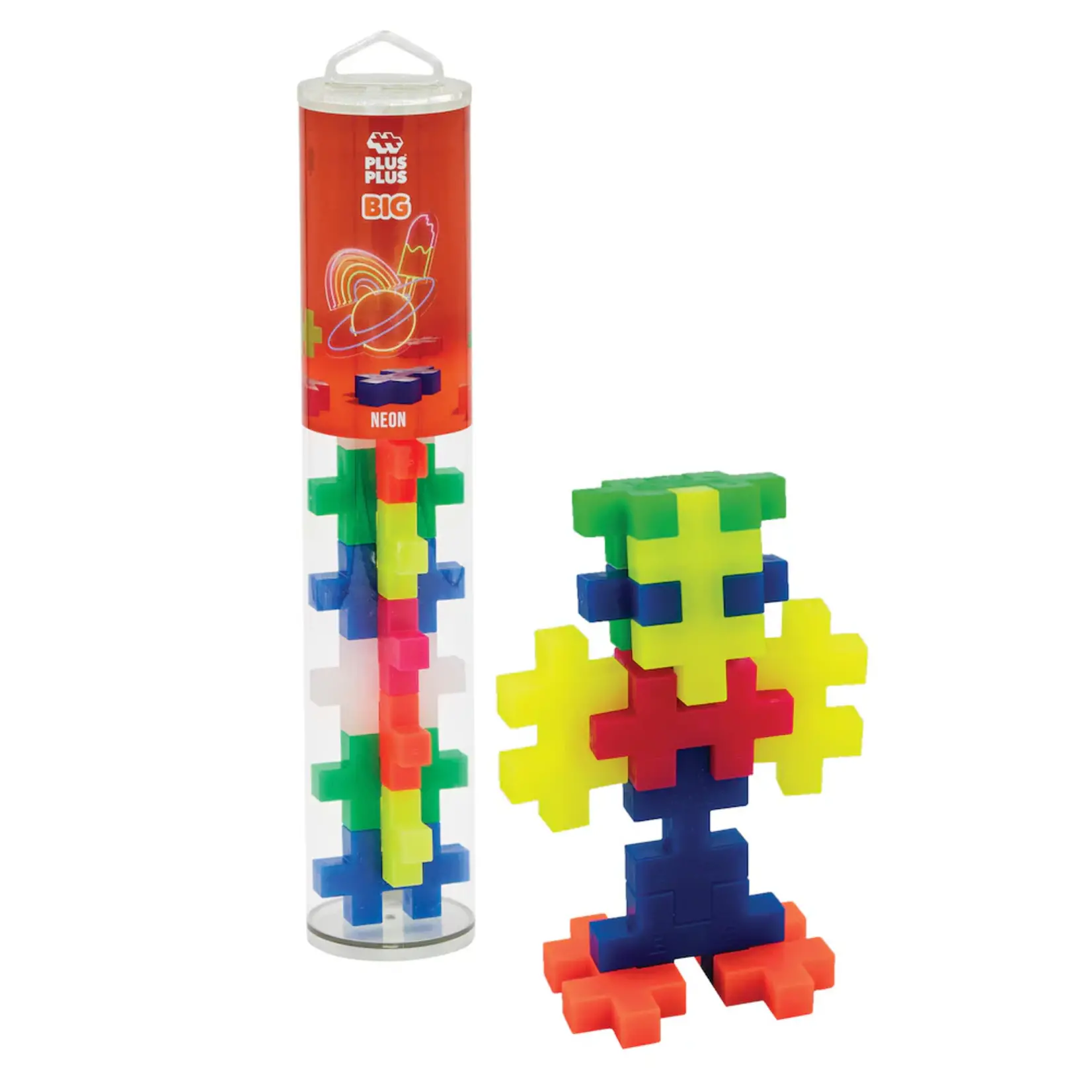 Plus Plus BIG 15 pc Tube - Neon