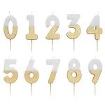 Talking Tables WhiteGold Number Candle