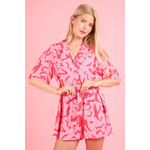 Very J Resort Romper-Pink