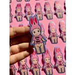 Not Picasso Bunny Is A Rider Kewpie Sticker