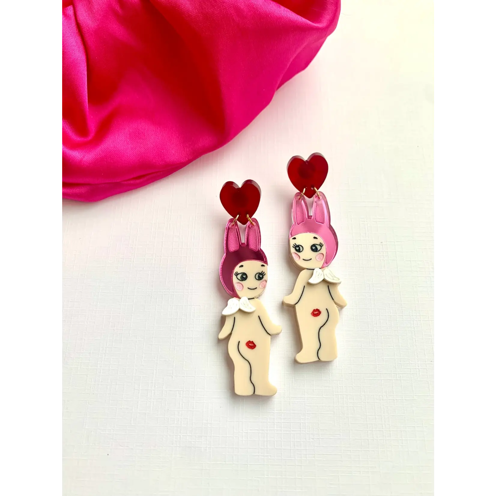 Not Picasso Love Bunnies Earrings