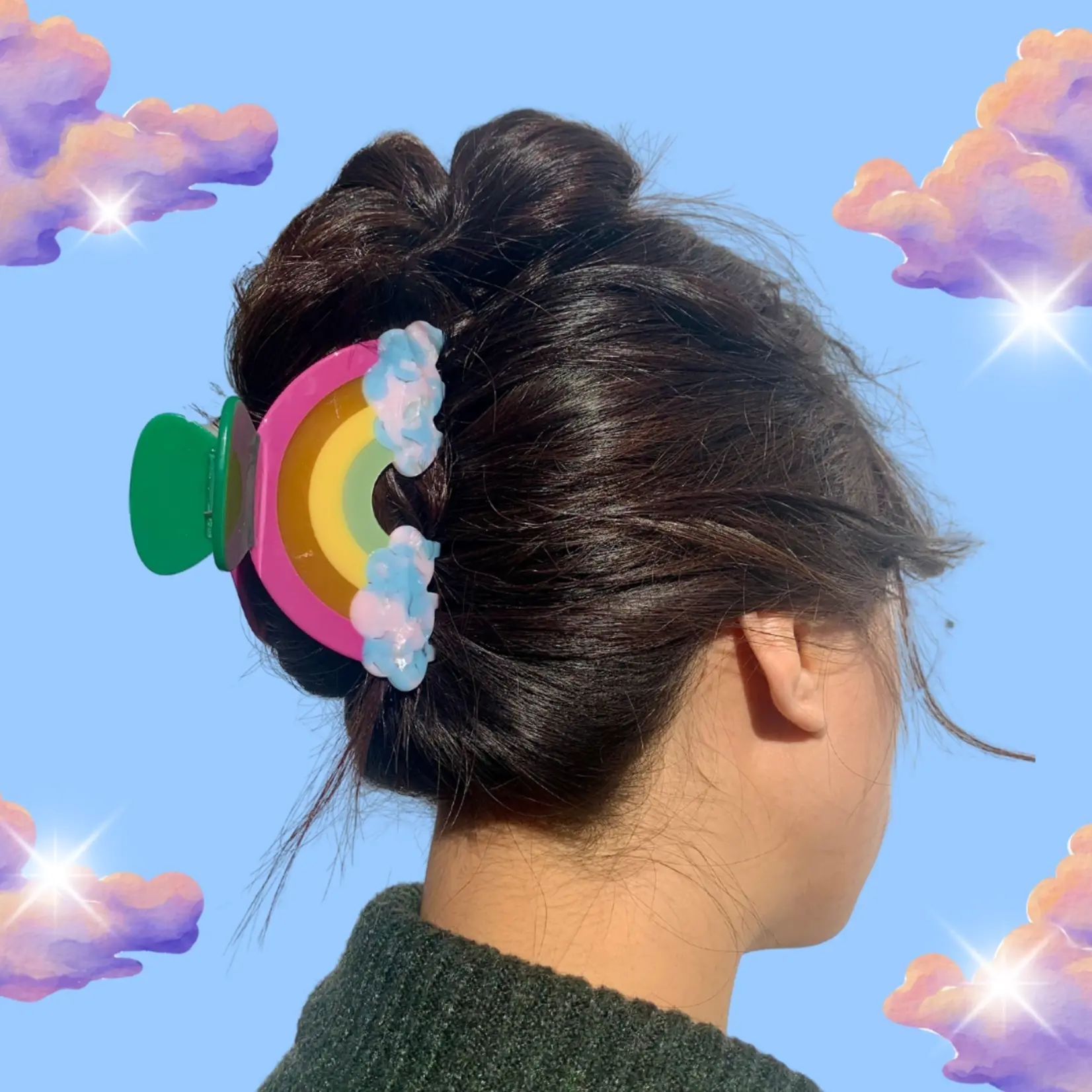Not Picasso Rainbow Hair Claw