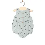 City Mouse Studio Button Romper-Eucalyptus