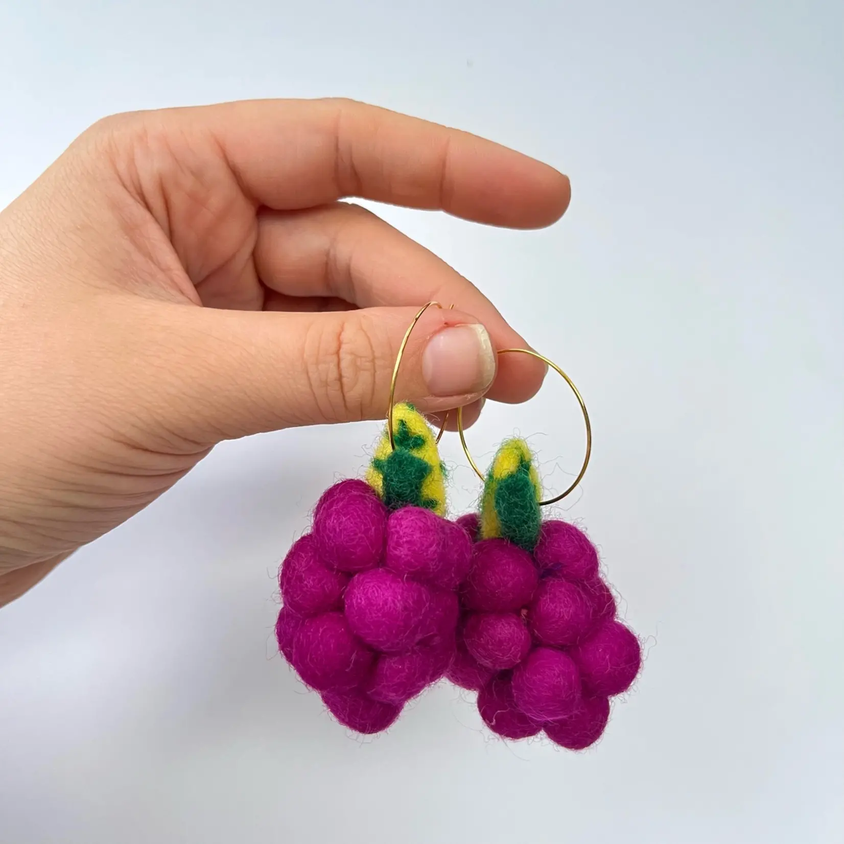 Honey Loom Designs Purple Grape Earrings