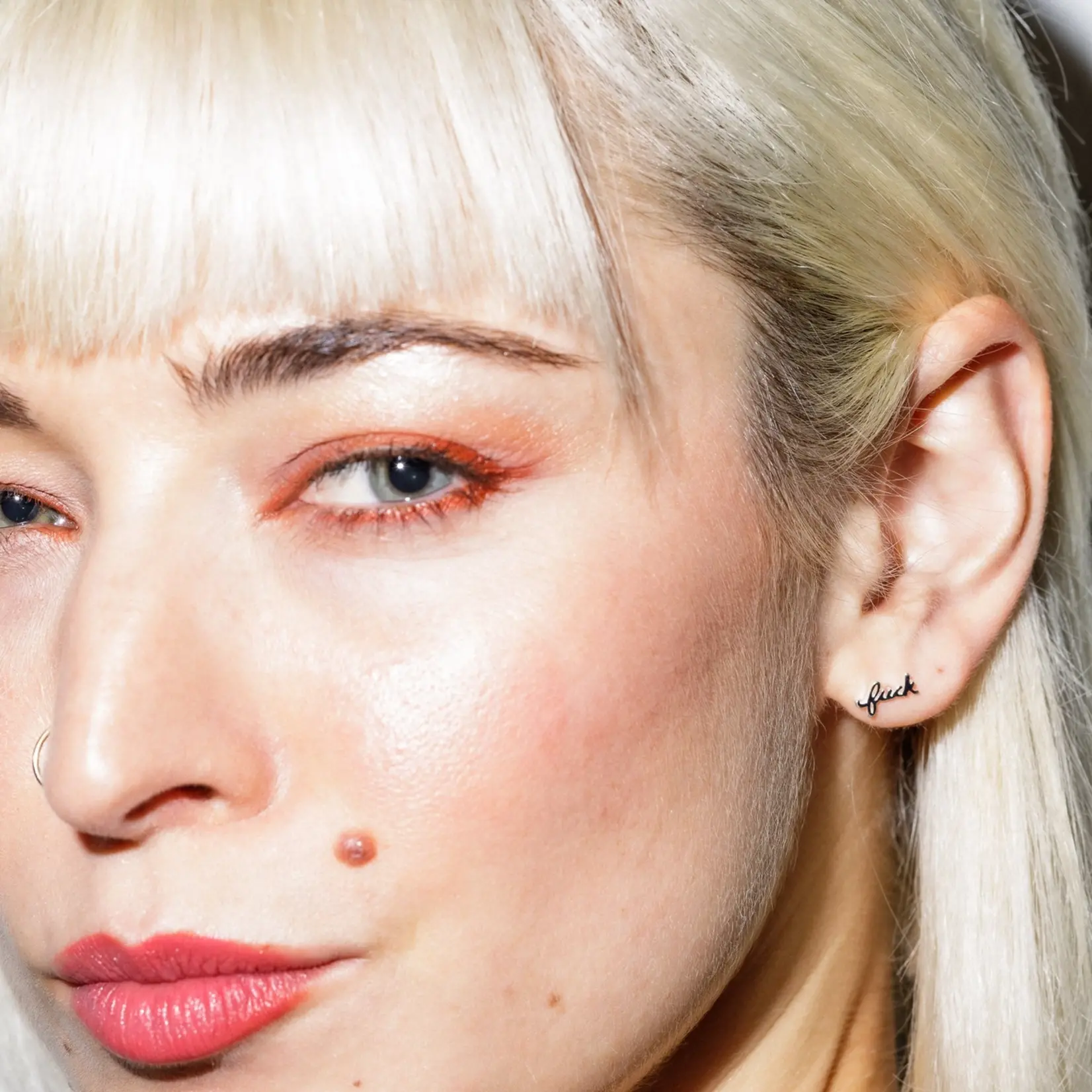 Larissa Loden Fuck Stud Earrings-Silver