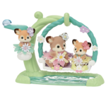 Calico Critters Deer Babies -Floral Swing Set