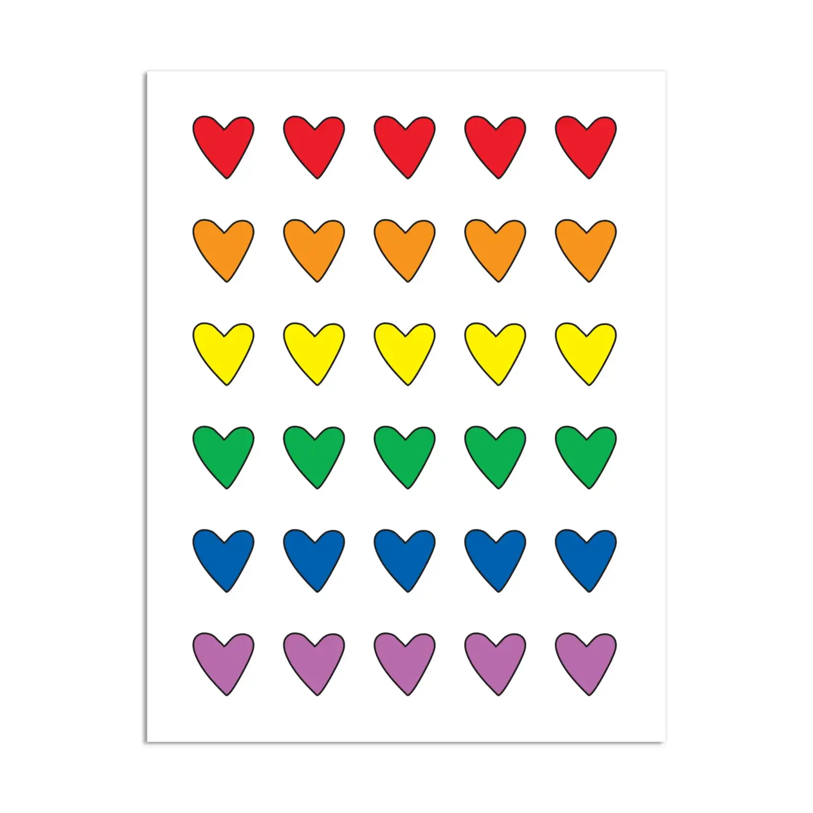 Near Modern Disaster Rainbow Hearts Card