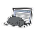 Near Modern Disaster Laptop Cat Sticker