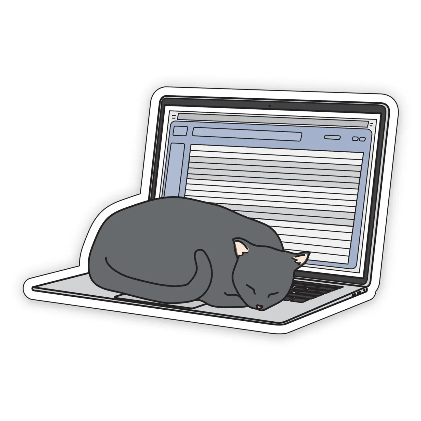 Near Modern Disaster Laptop Cat Sticker