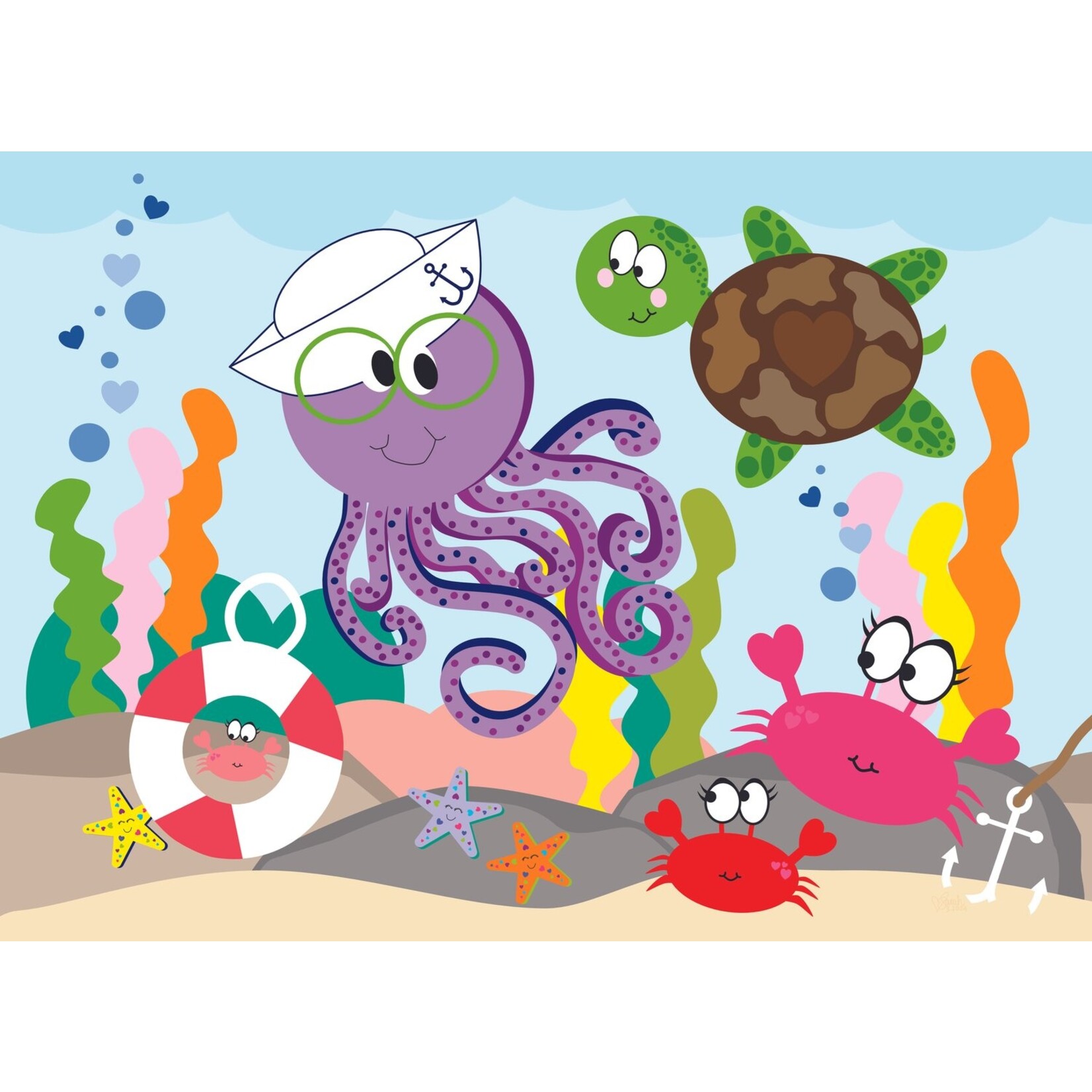 Lavender & Berries 18pc Puzzle-Colorful Sea