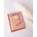 Abbie Ren Rings Congratulations Wedding Greeting Card