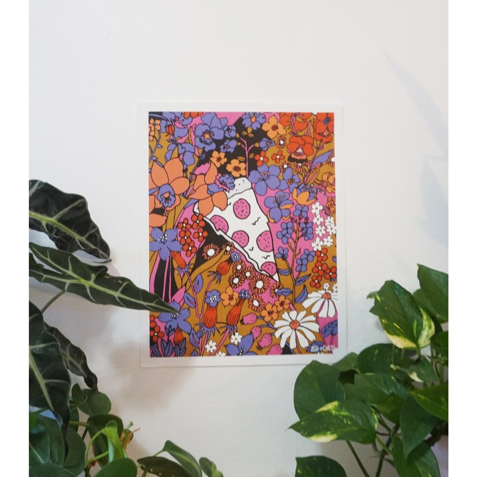 Ash + Chess Pizza Floral Print