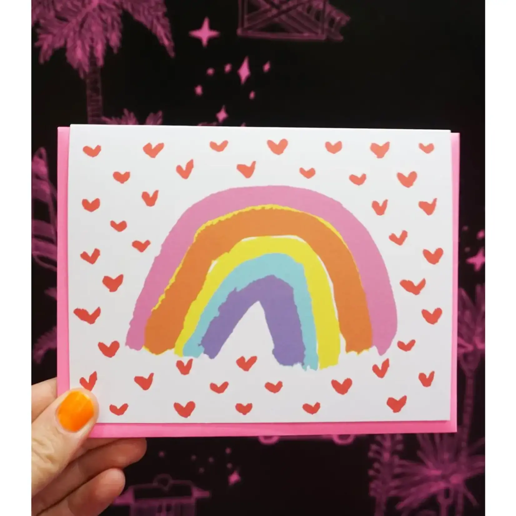 Ash + Chess Painted Rainbow Card