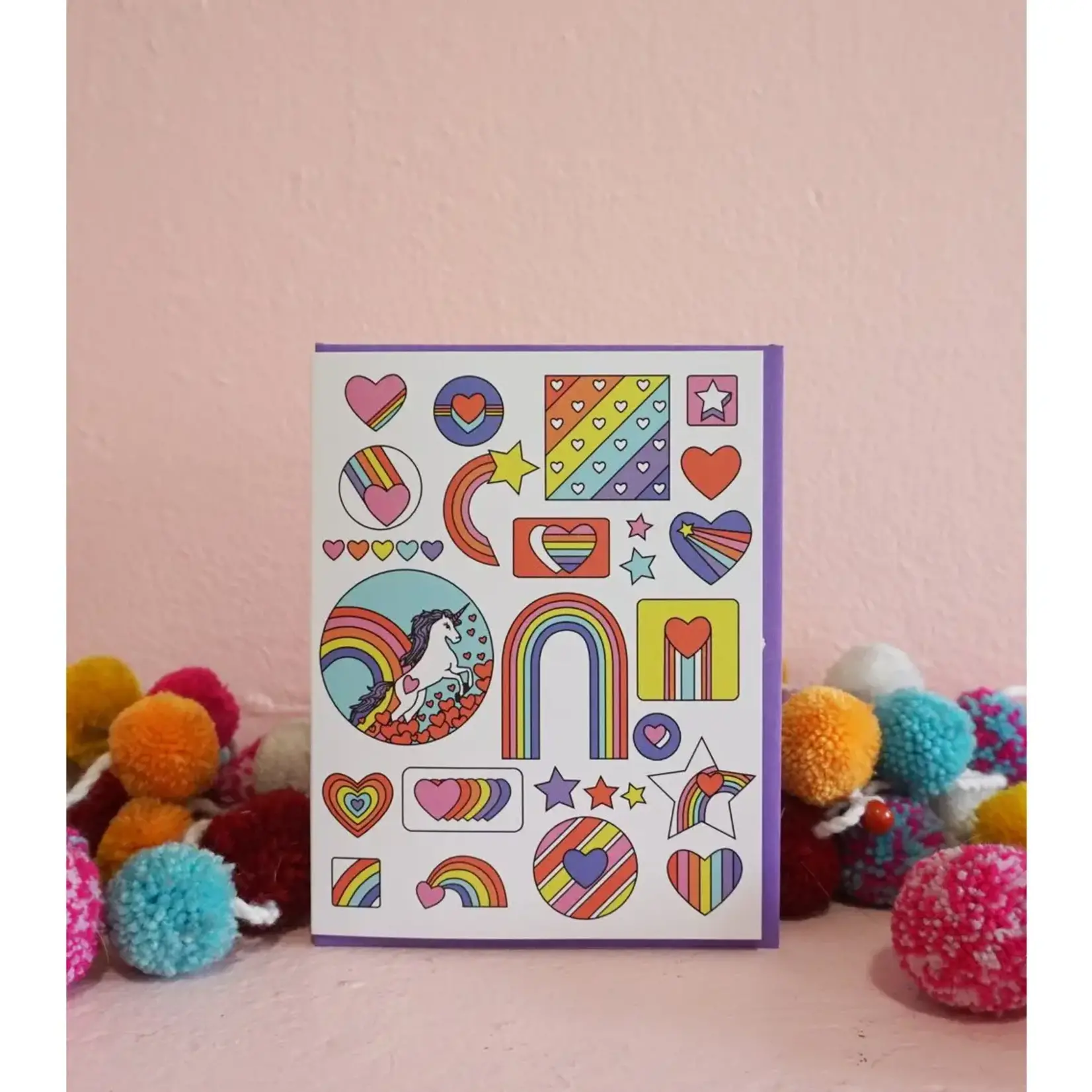 Ash + Chess Retro Rainbow Card