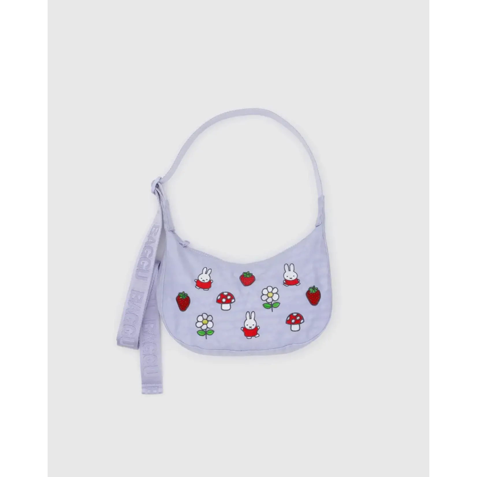 Baggu Small Nylon Crescent Bag - Embroidered Miffy