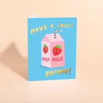 Carolyn Suzuki Strawberry Milk - Birthday Card