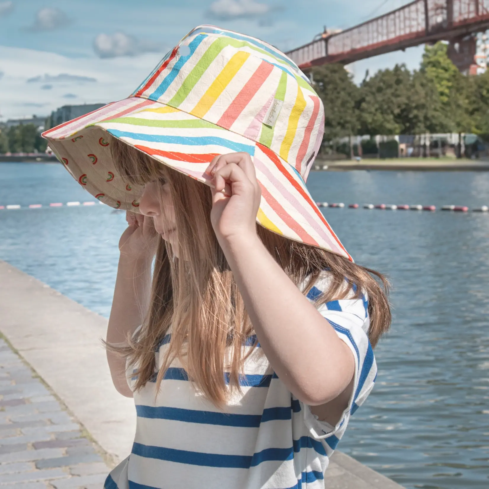 Rockahula Kids Rainbow Stripe Reversible Sun Hat