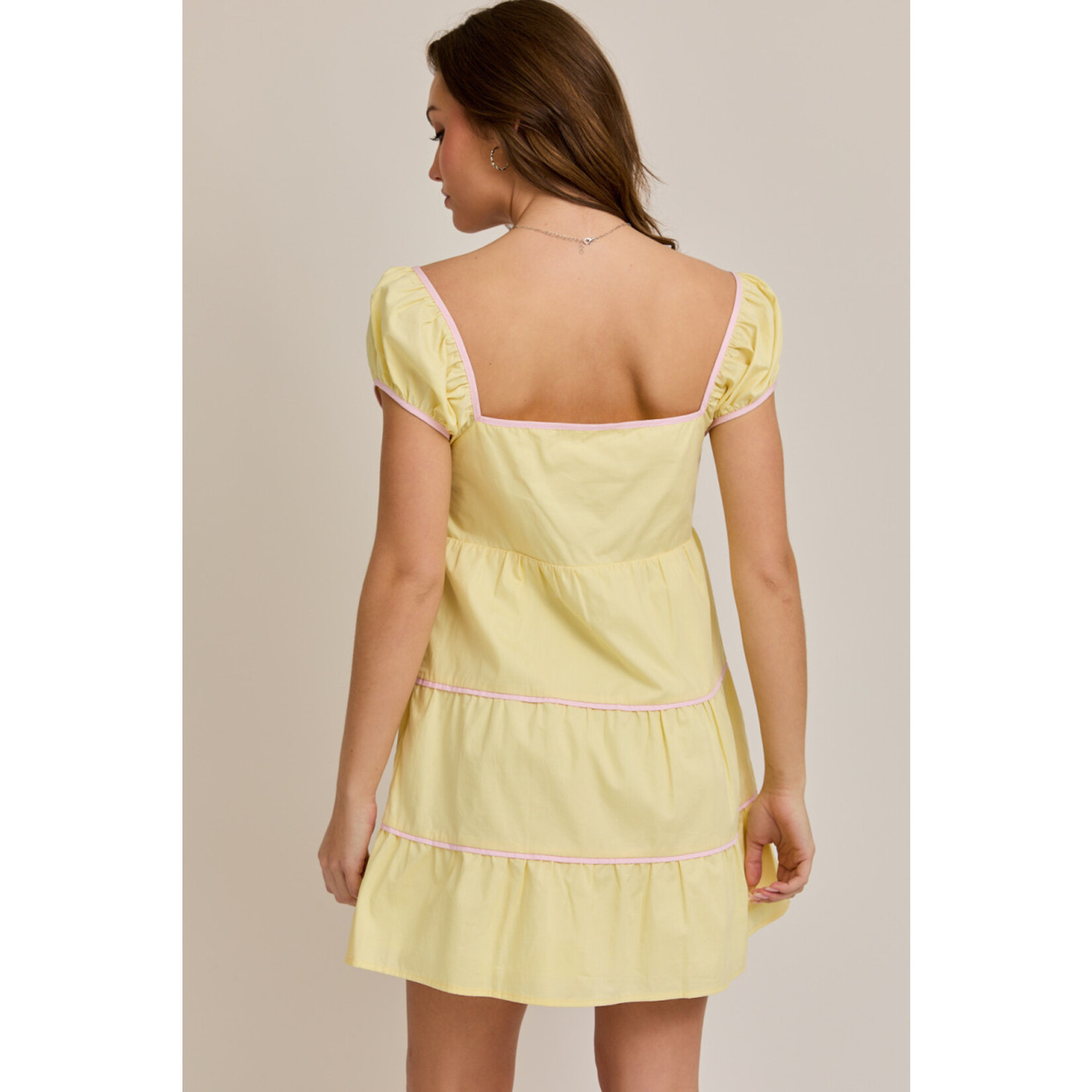 Lelis Sweetheart Babydoll Mini - lemon/pink