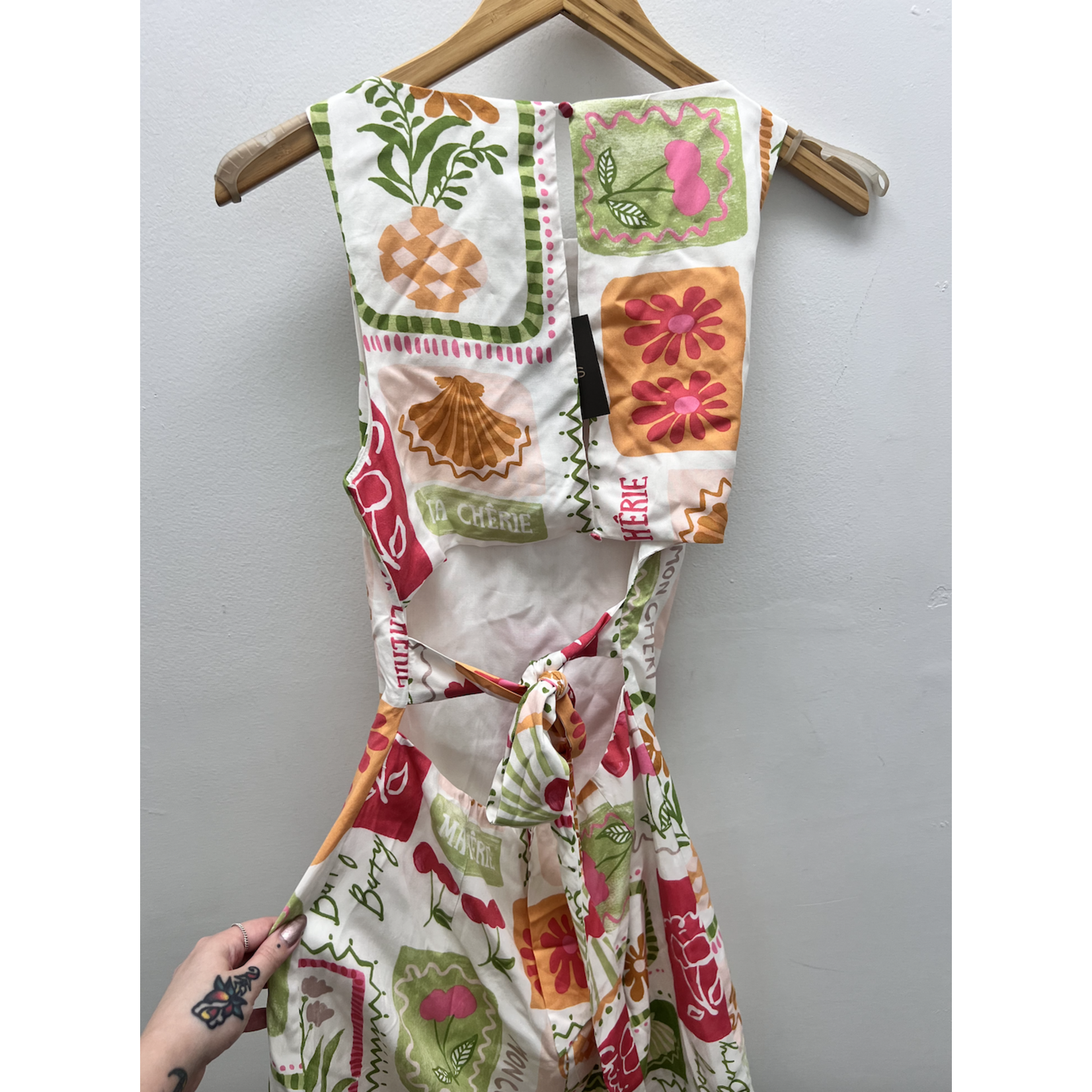 Lelis Waist Cut Out Mini - White Multi