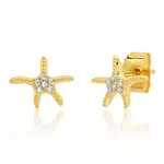 tai Pavé CZ Starfish Stud Earrings