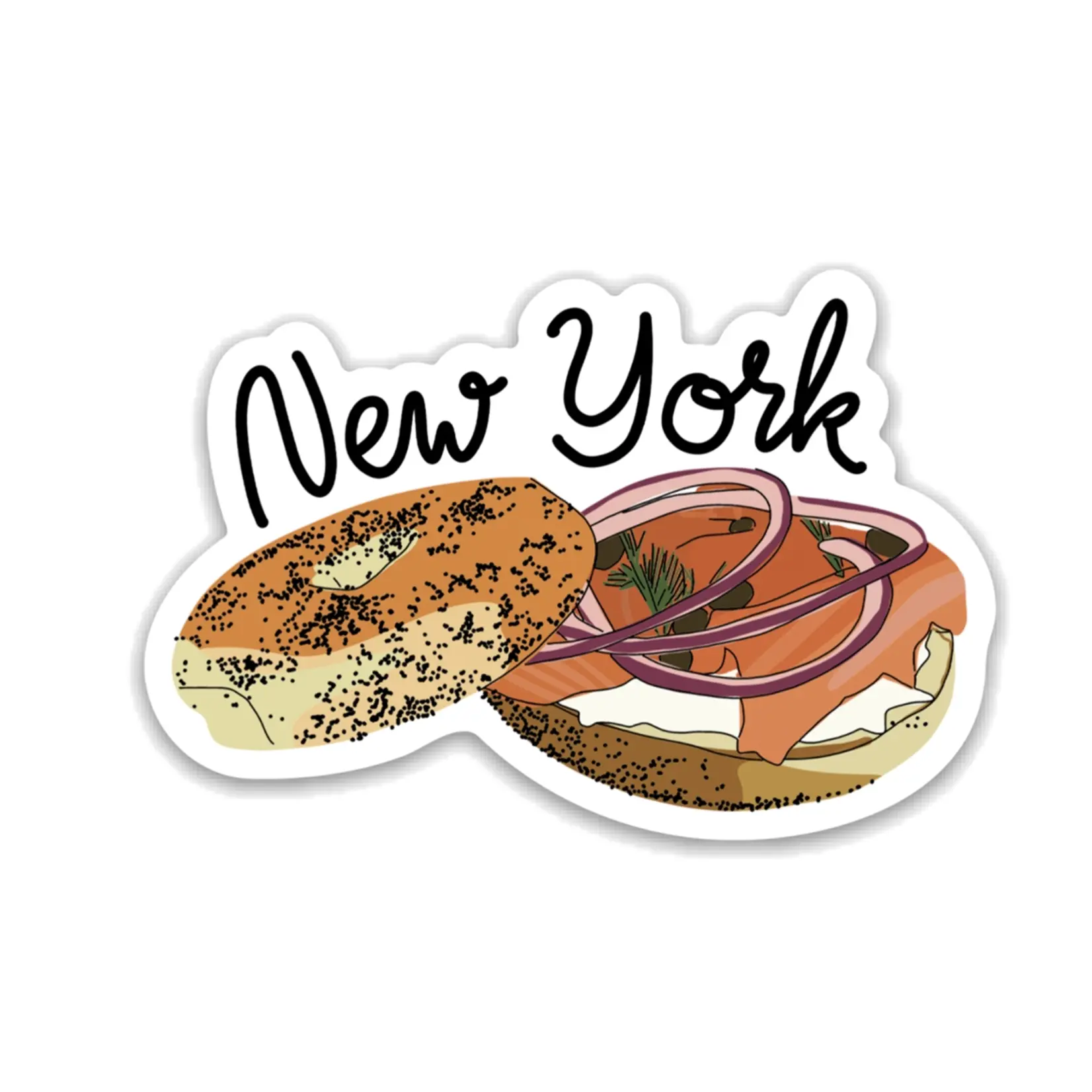 Drawn Goods New York Bagel and Lox Sticker