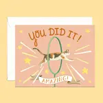 Yeppie Paper Cat Hoop Congrats Card