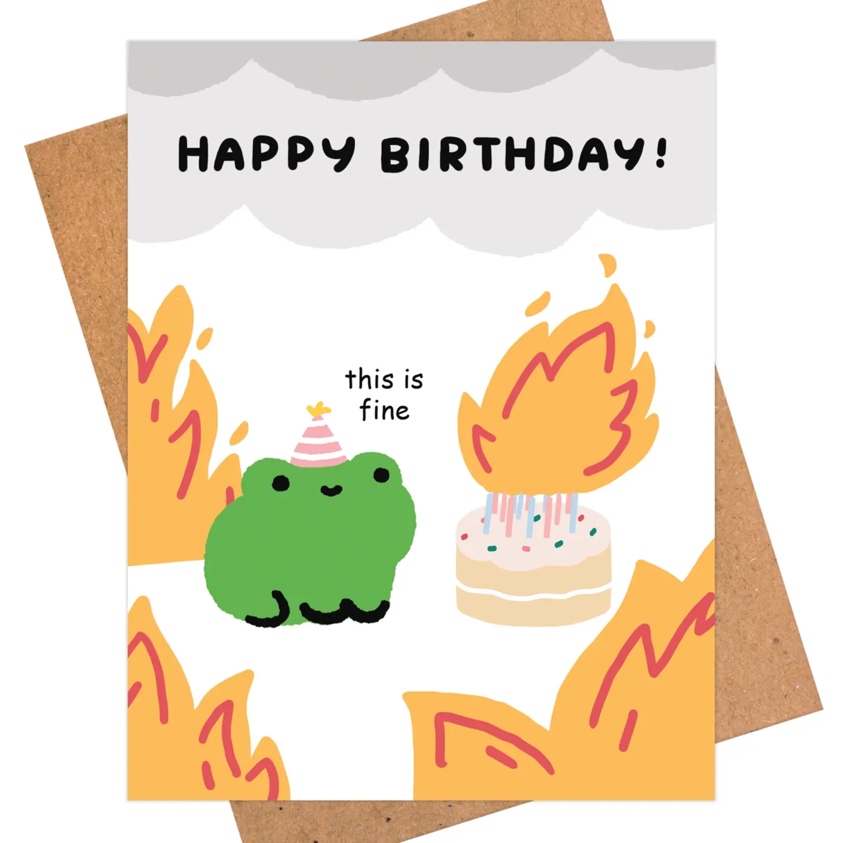 IEJ Studio This Is Fine Birthday Card