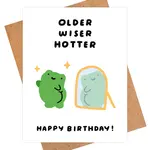 IEJ Studio Older Wiser Hotter Frog Card