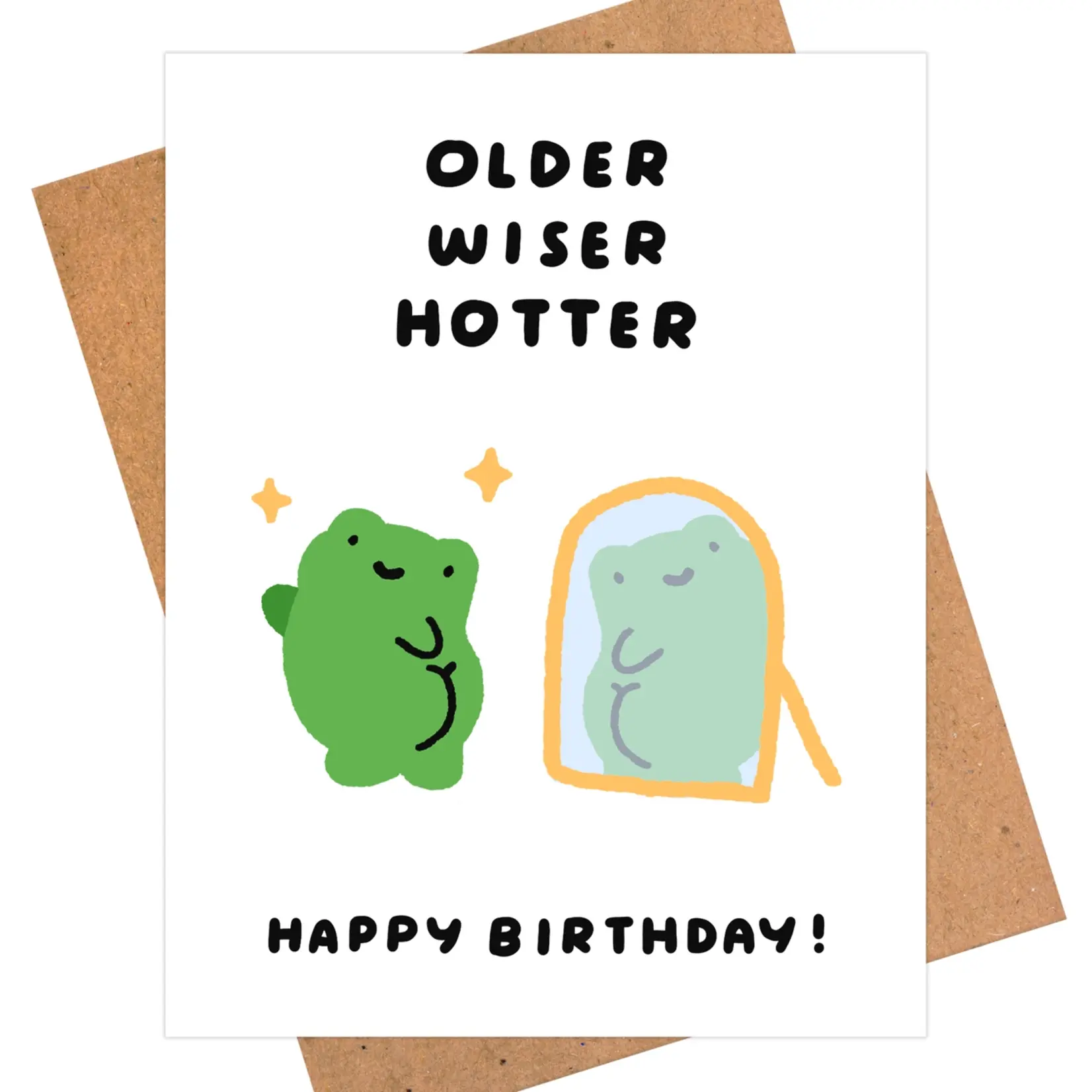 IEJ Studio Older Wiser Hotter Frog Card