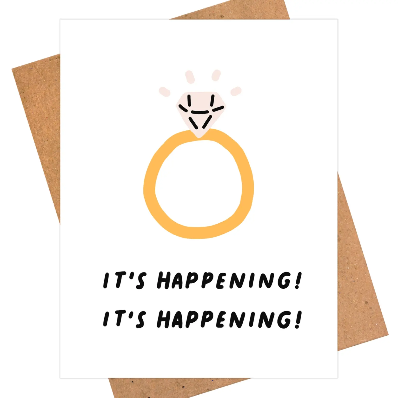 IEJ Studio It's Happening Wedding Card