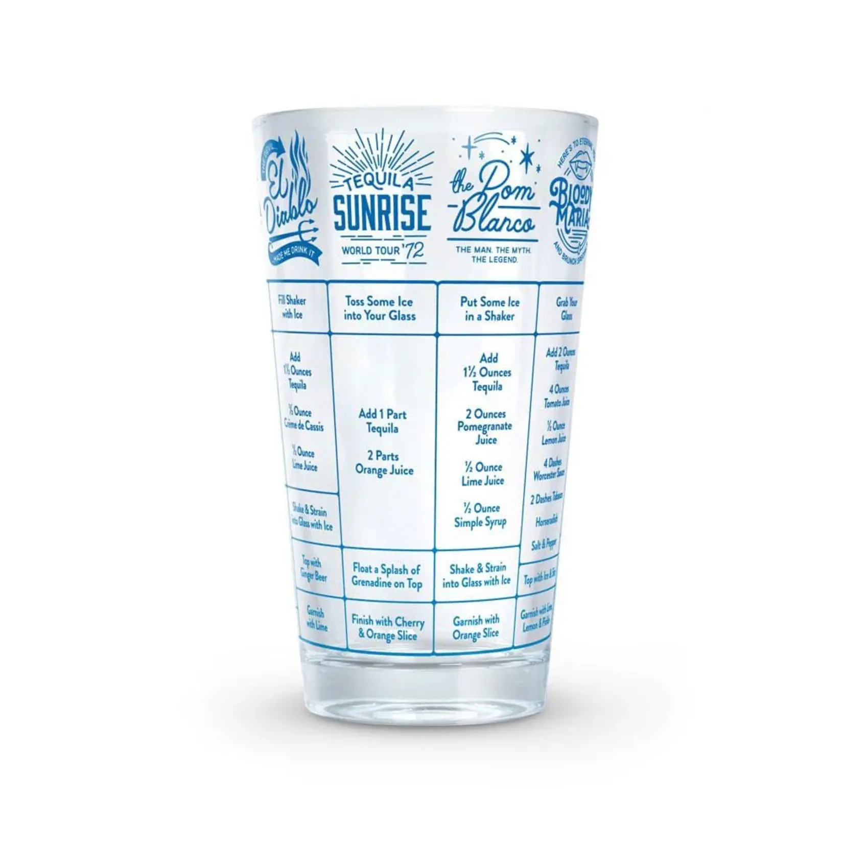Fred & Friends GOOD MEASURE RECIPE GLASS - TEQUILA