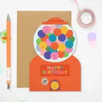 Mifkins Gumball Machine Birthday Card