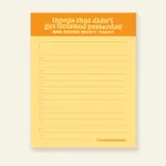 That's So Andrew Things from Yesterday Notepad