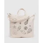 Baggu Horizontal Zip Duck Bag - Embroidered Shells