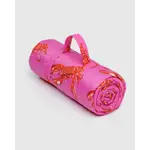 Baggu Puffy Picnic Blanket - Pink Lobster