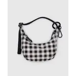 Baggu Crescent Bag Charm - Black & White Gingham