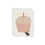 Red Cap Cards Panda Cupcake Card