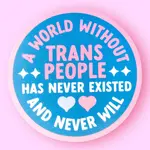 The Hissin' Kitten World Without Trans People Sticker