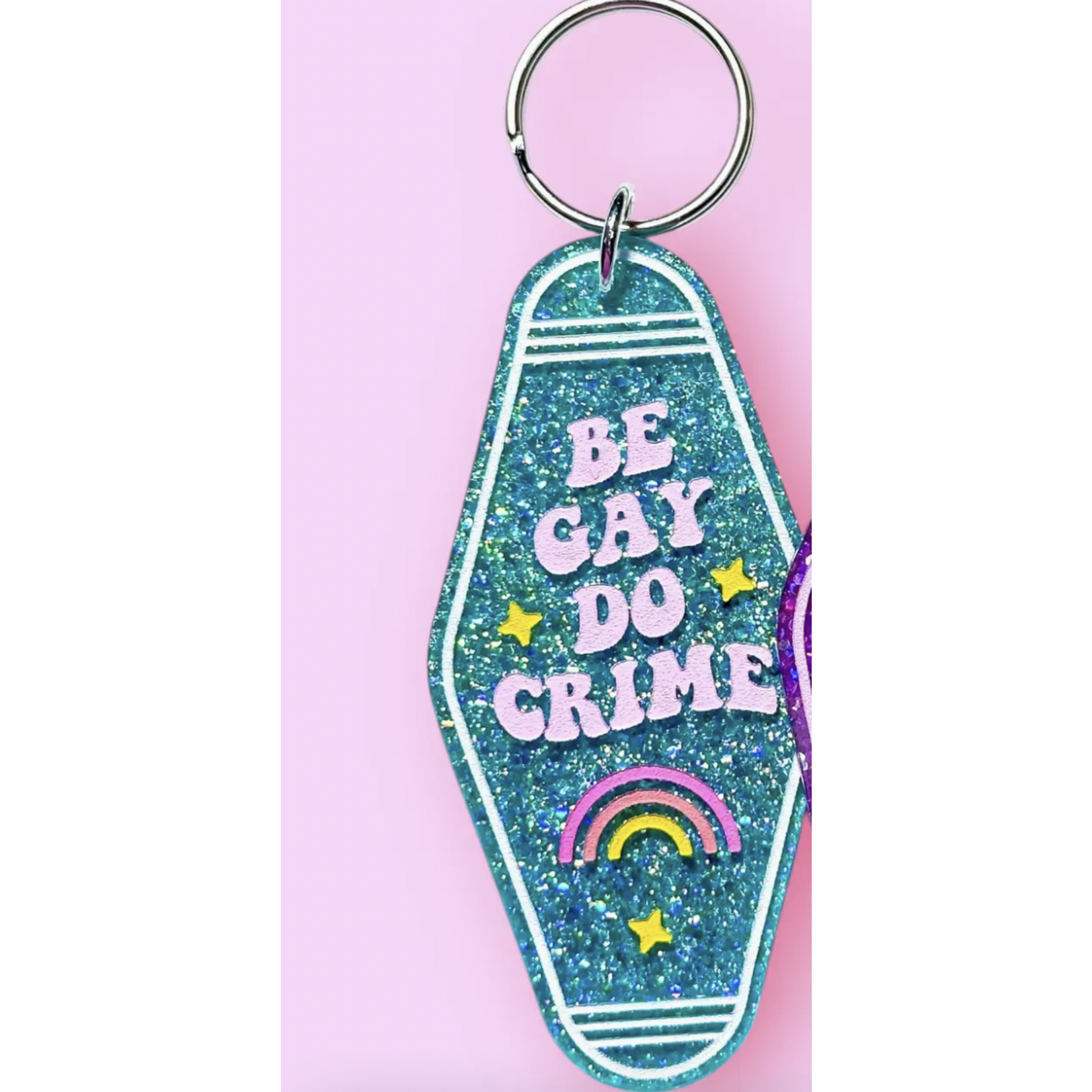 The Hissin' Kitten Be Gay Do Crime Keychain