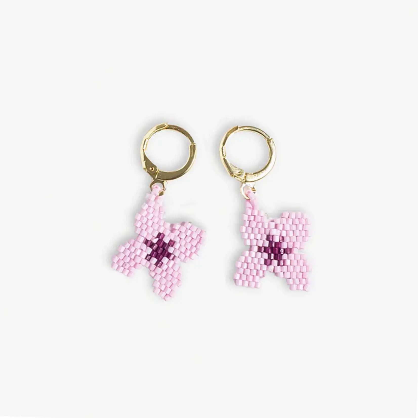 Ink +Alloy BlossomFlower Earrings- Lavender