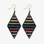 Ink +Alloy Frida Earrings-Rainbow/Black