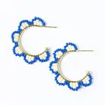 Ink +Alloy Luna Hoops- Lapis Blue