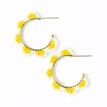 Ink +Alloy Luna Hoops- Lemon