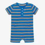 Primary Baby Heathered Henley Shortie in Stripe