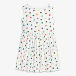 Primary Kids Recess Dress in Rainbow Confetti Dots