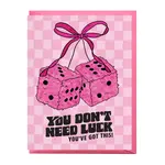 Boss Dotty Fuzzy Dice Encouragement Card