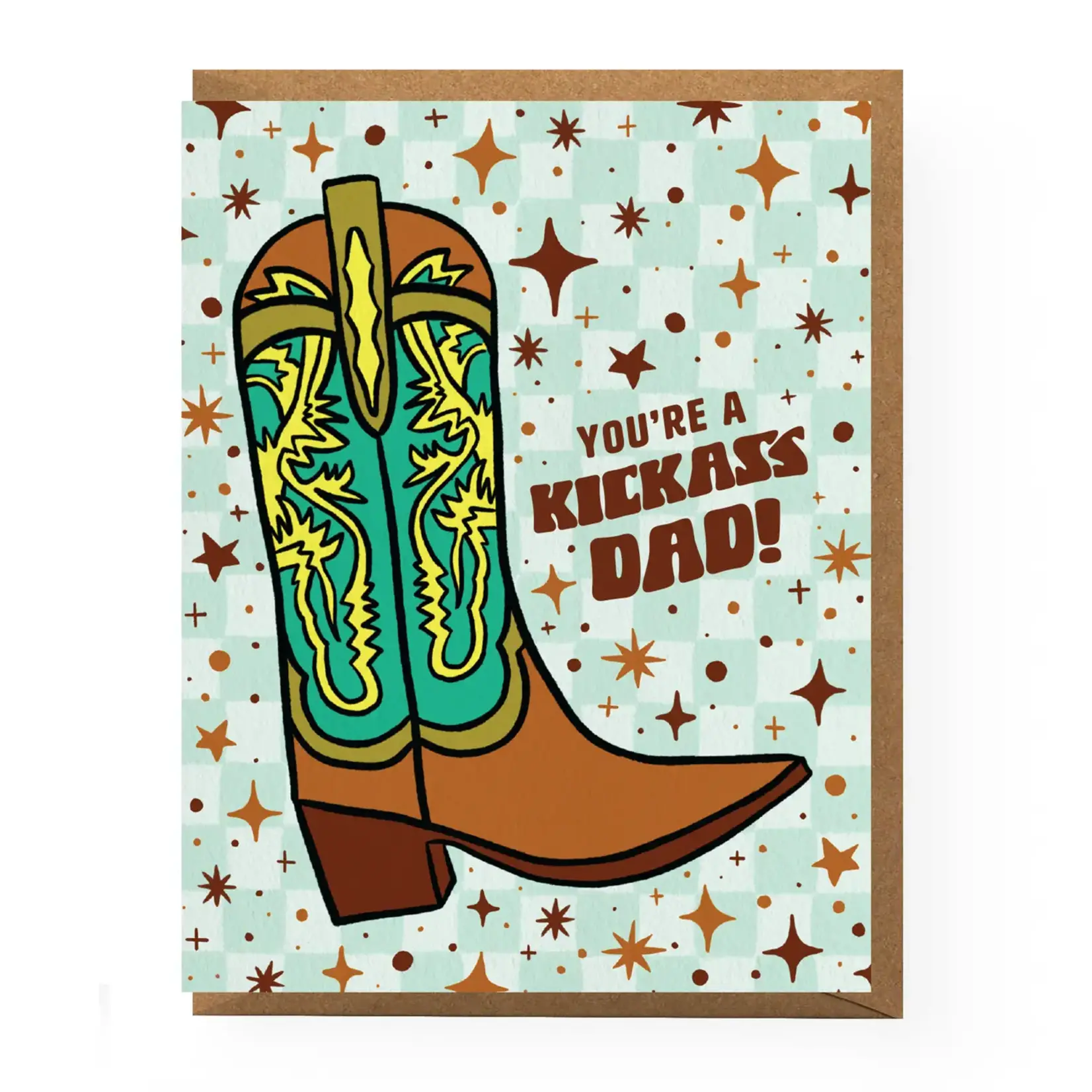 Boss Dotty Kickass Dad Father's Day Card